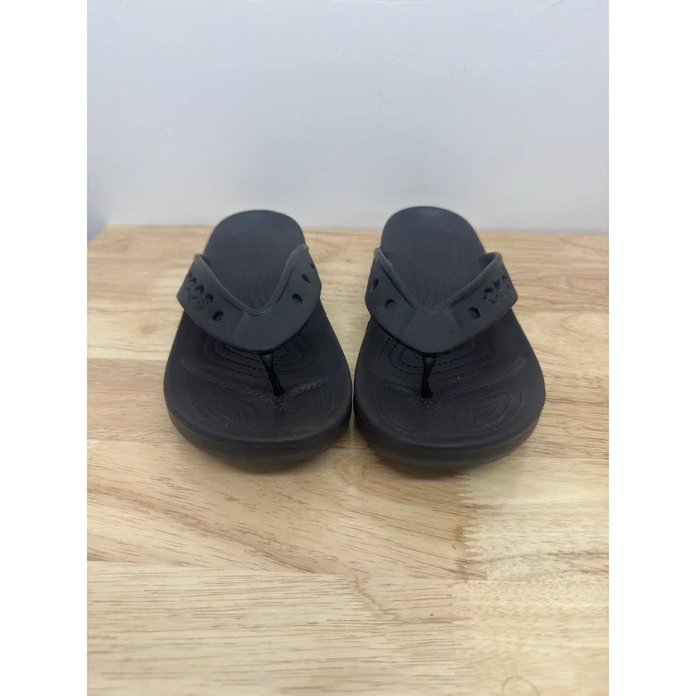 Crocs Baya II Flip 10‎ Men's Flip Flop Sandals Black Slip-On Shoes #46